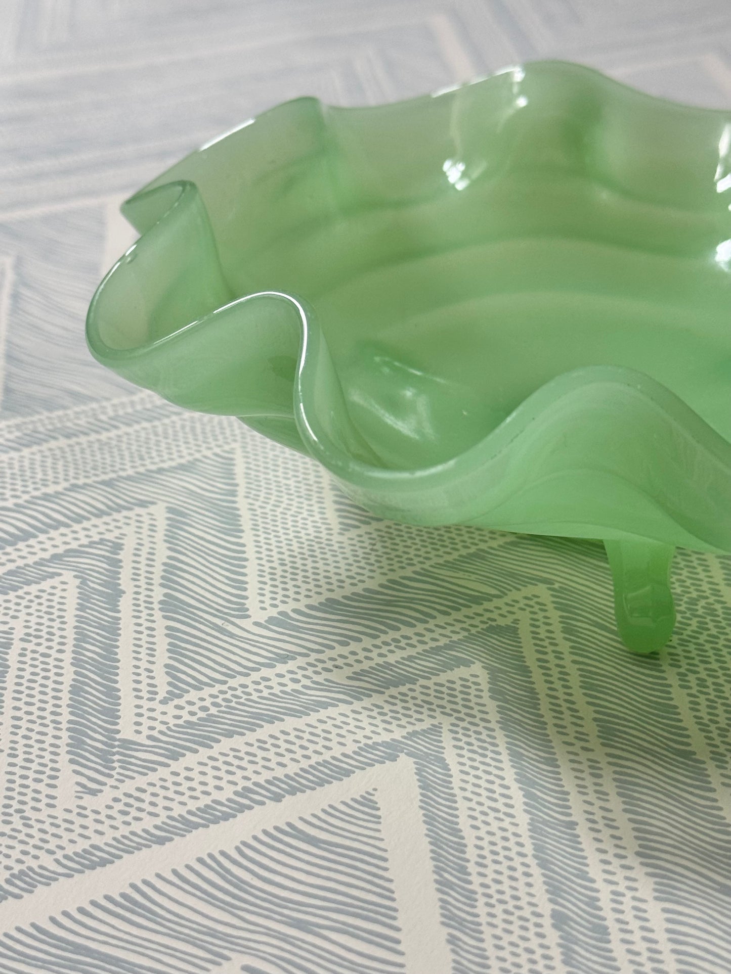 Jadeite Ruffle Dish #1