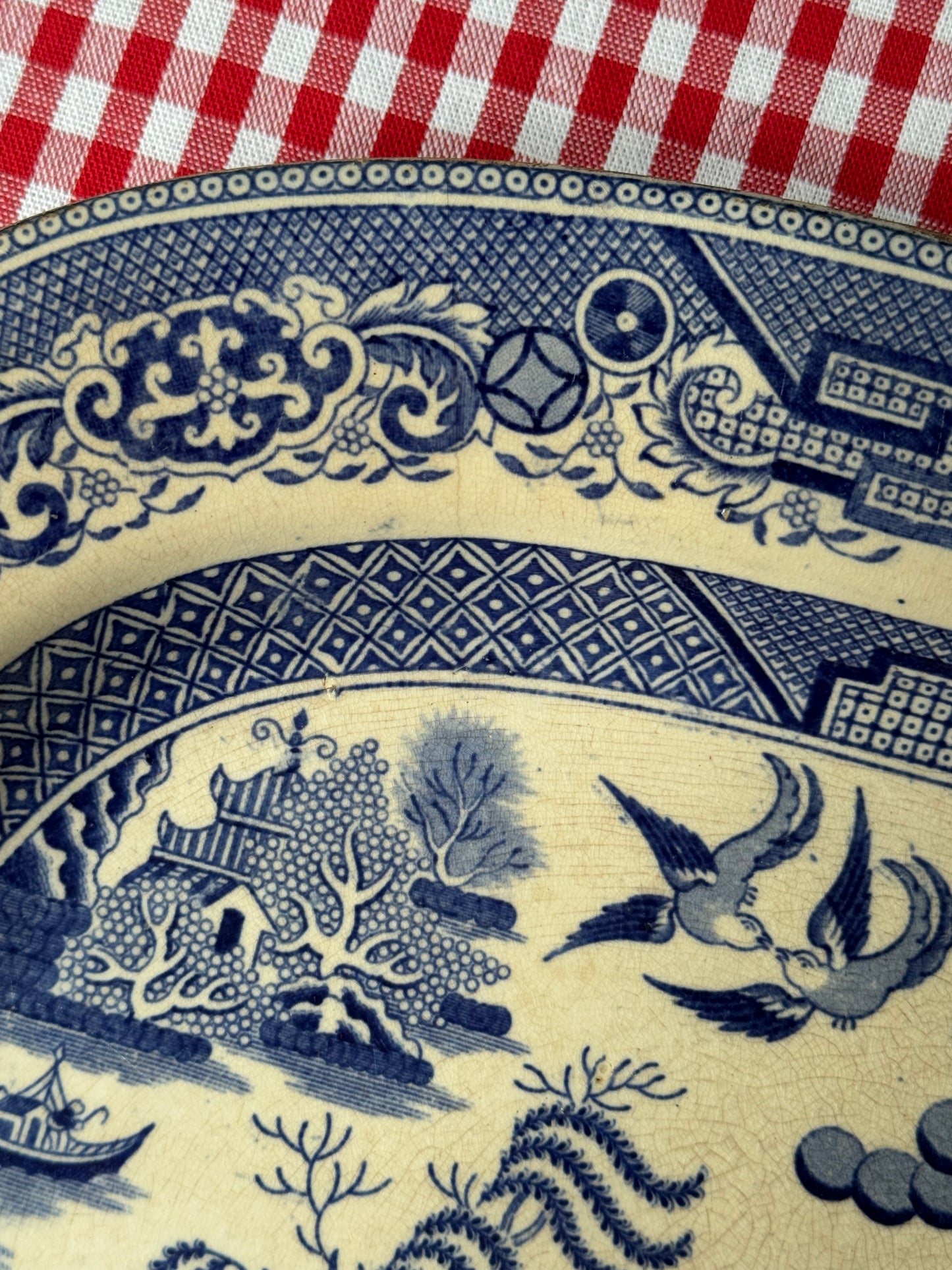 Antique Blue Willow Platter