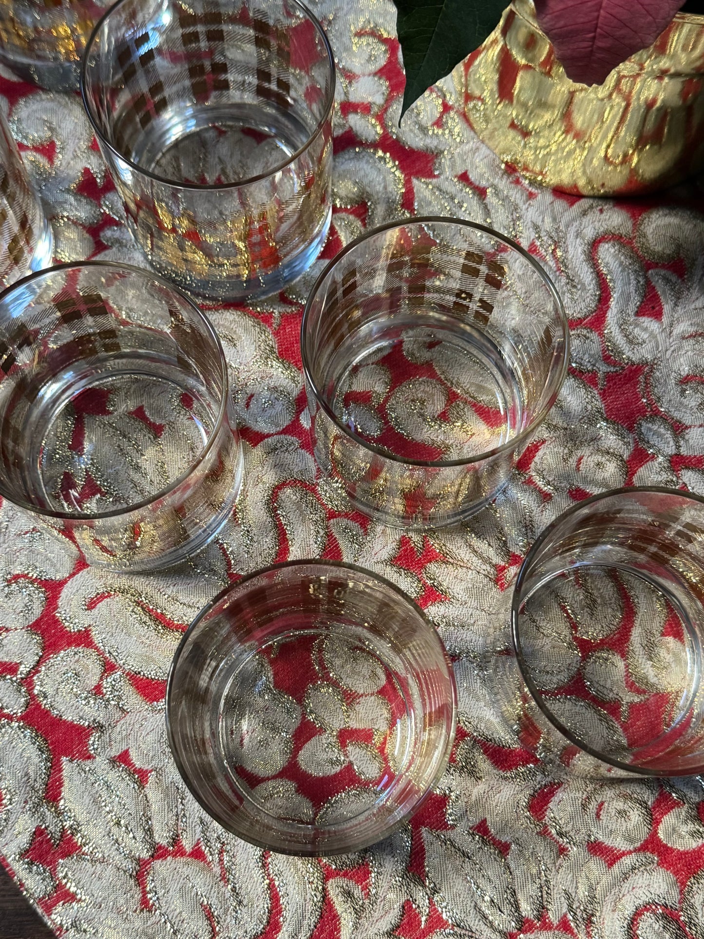 Gold Tartan Rocks Glasses (8)