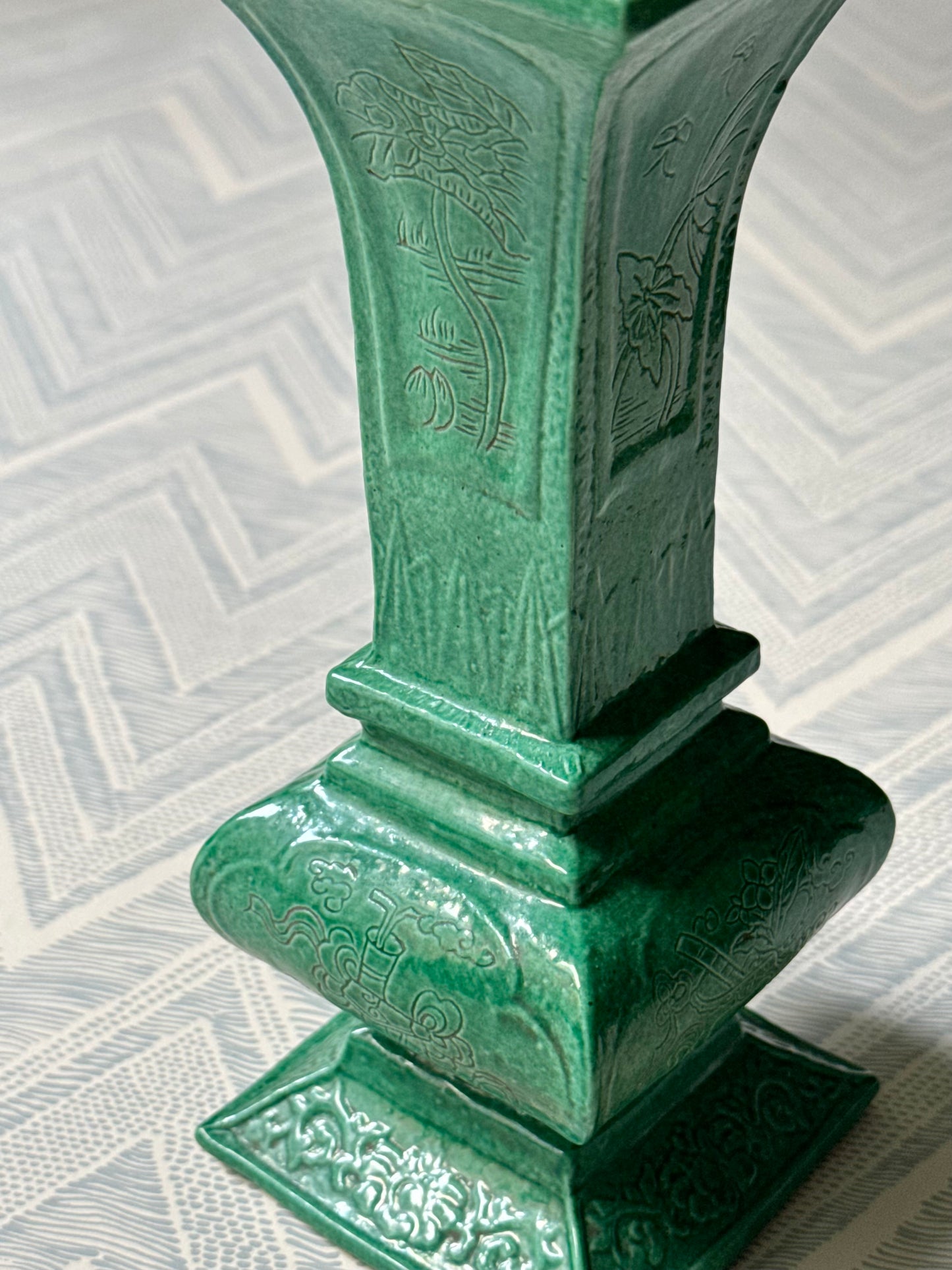 Green Glazed Chinese Export Vase