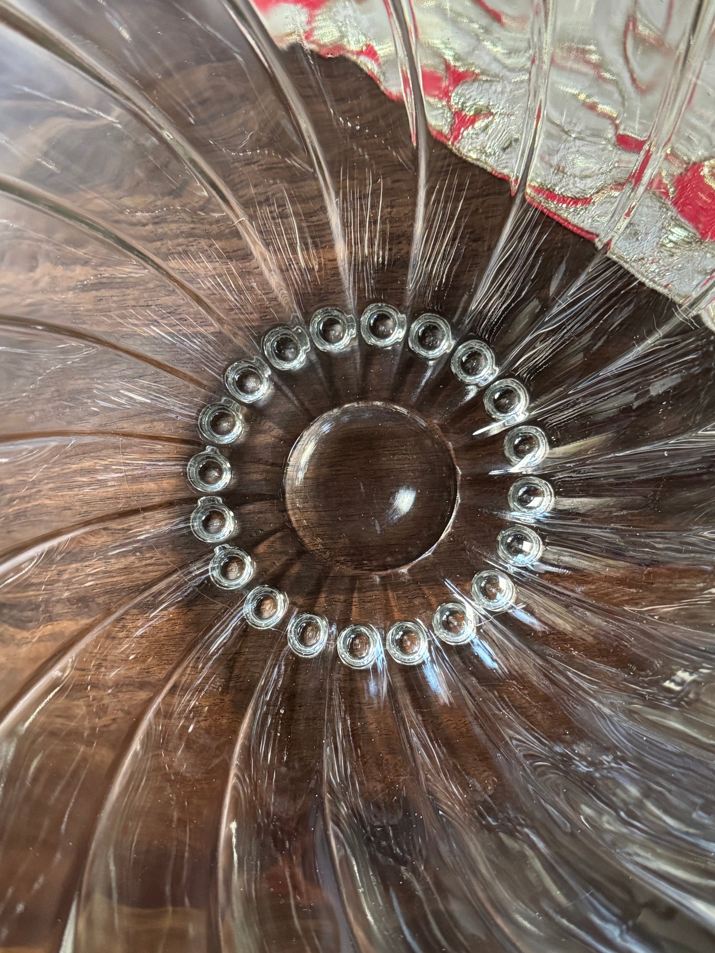 Swirl Glass Punch Bowl