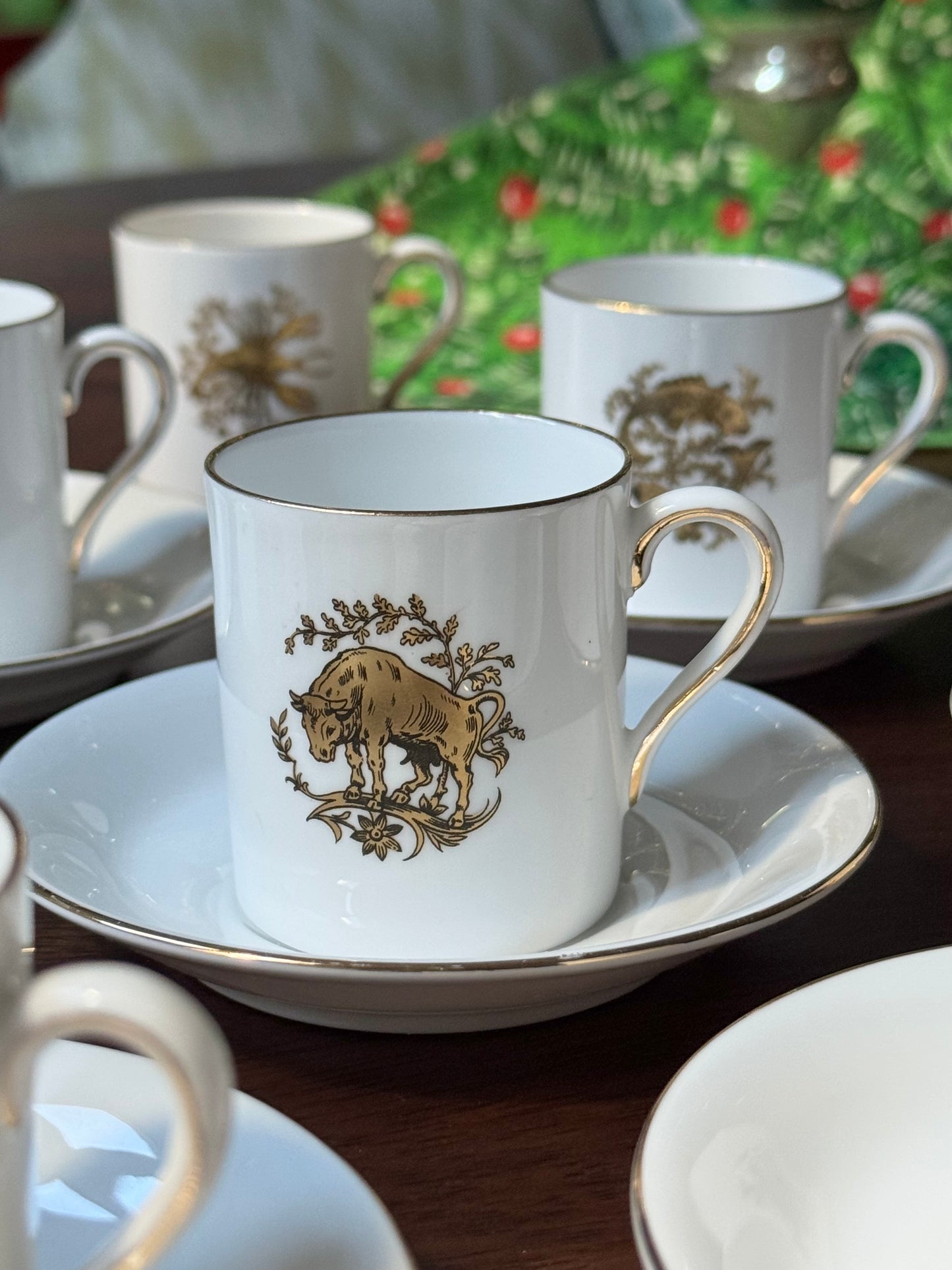 Set of 12 Royal Tuscan Zodiac Demitasse Cups