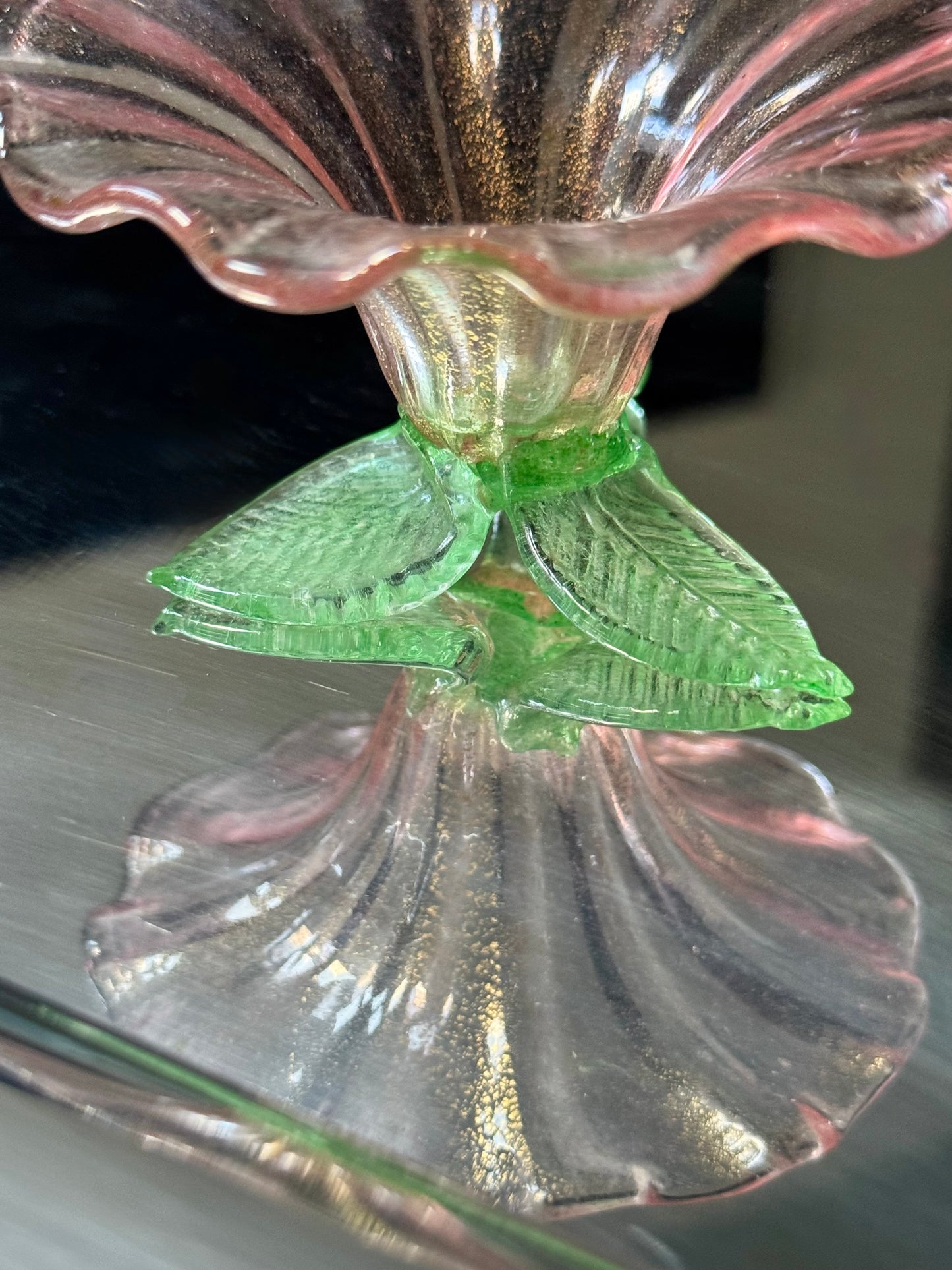 Murano Glass Flower Dish