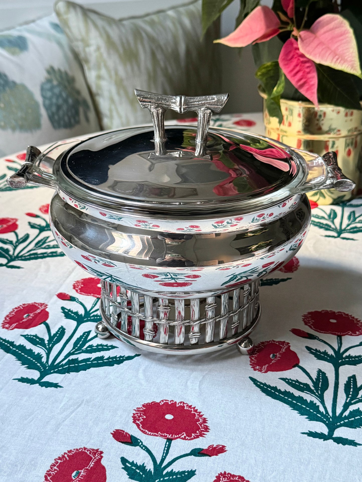 Faux Bamboo Chafing Dish