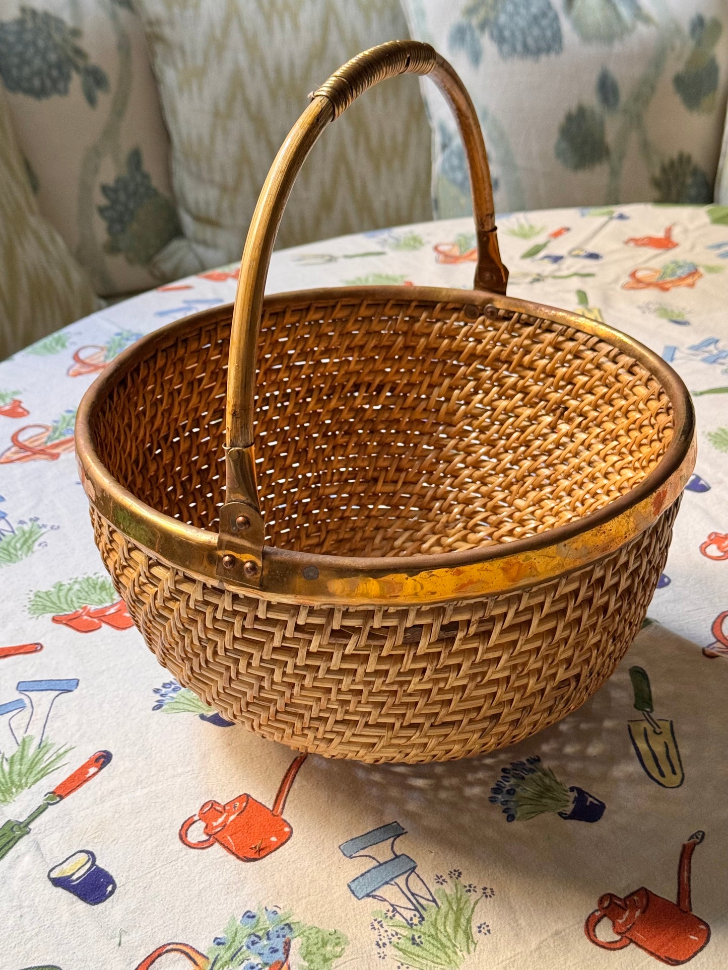 Brass Rimmed Basket