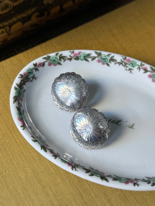 Scalloped Concho Earrings