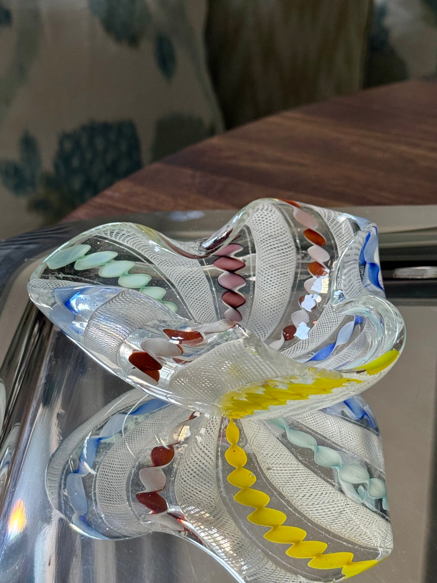 Multicolor Murano Ribbon Dish