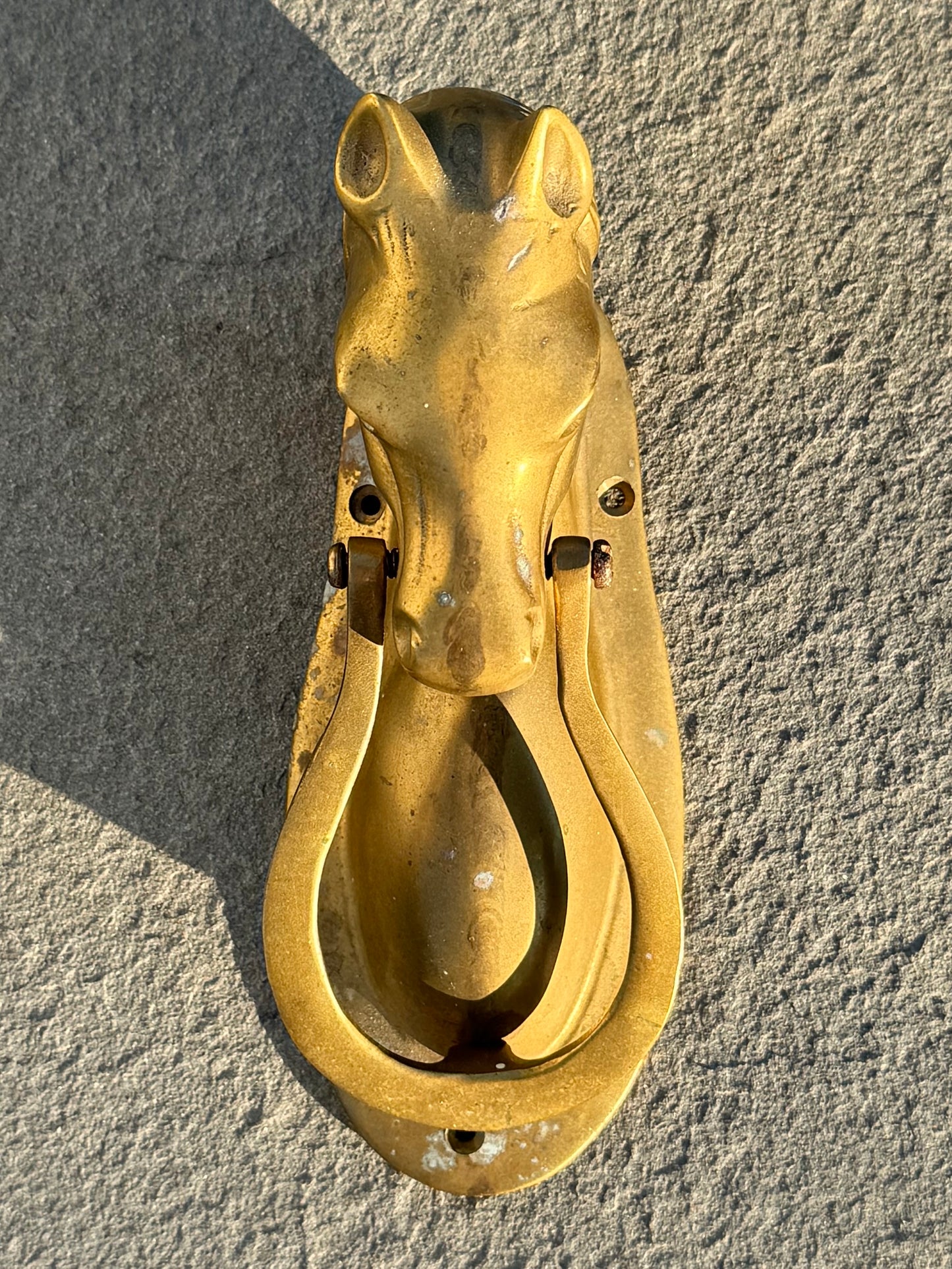 Vintage Brass Horse Doorknocker