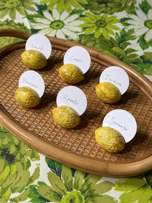 Set of 6 Lemon Placecard Holders