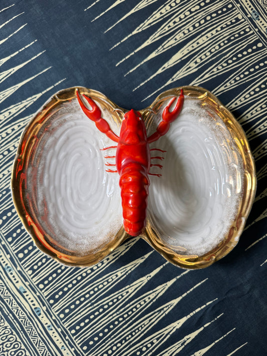 Porcelain Lobster Divided Dish #1