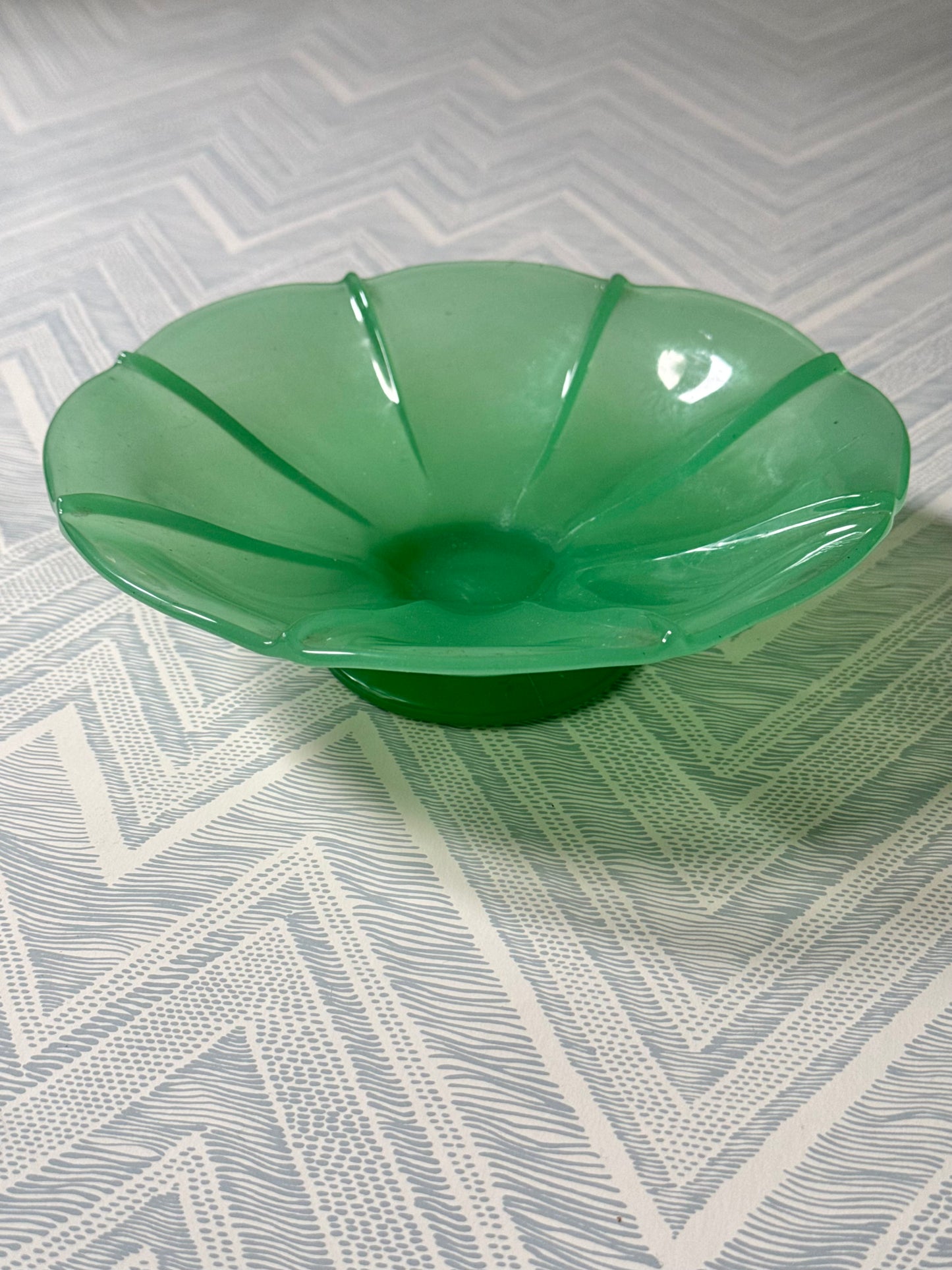 Jadeite Low Pedestal Bowl