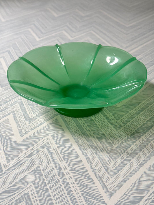 Jadeite Low Pedestal Bowl