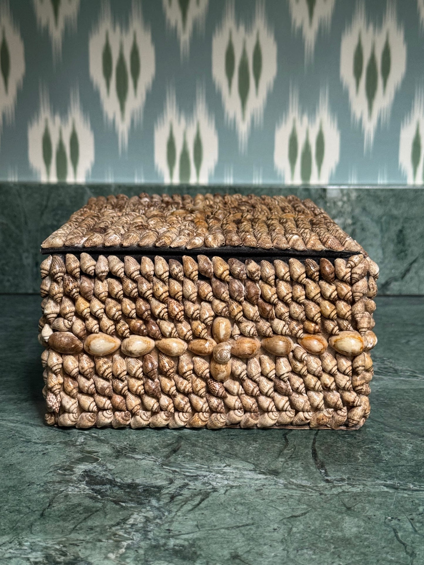 Brown Shell Encrusted Box