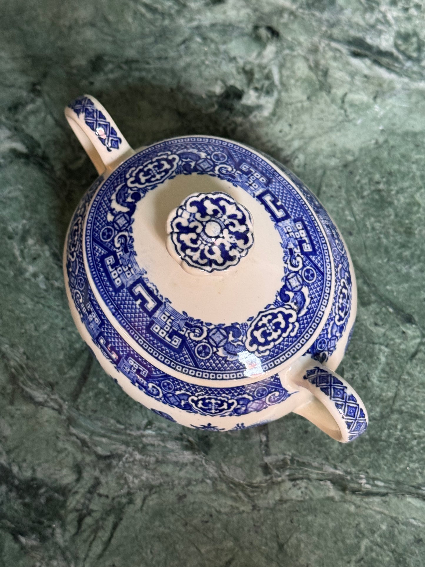 Blue Willow Sugar Dish