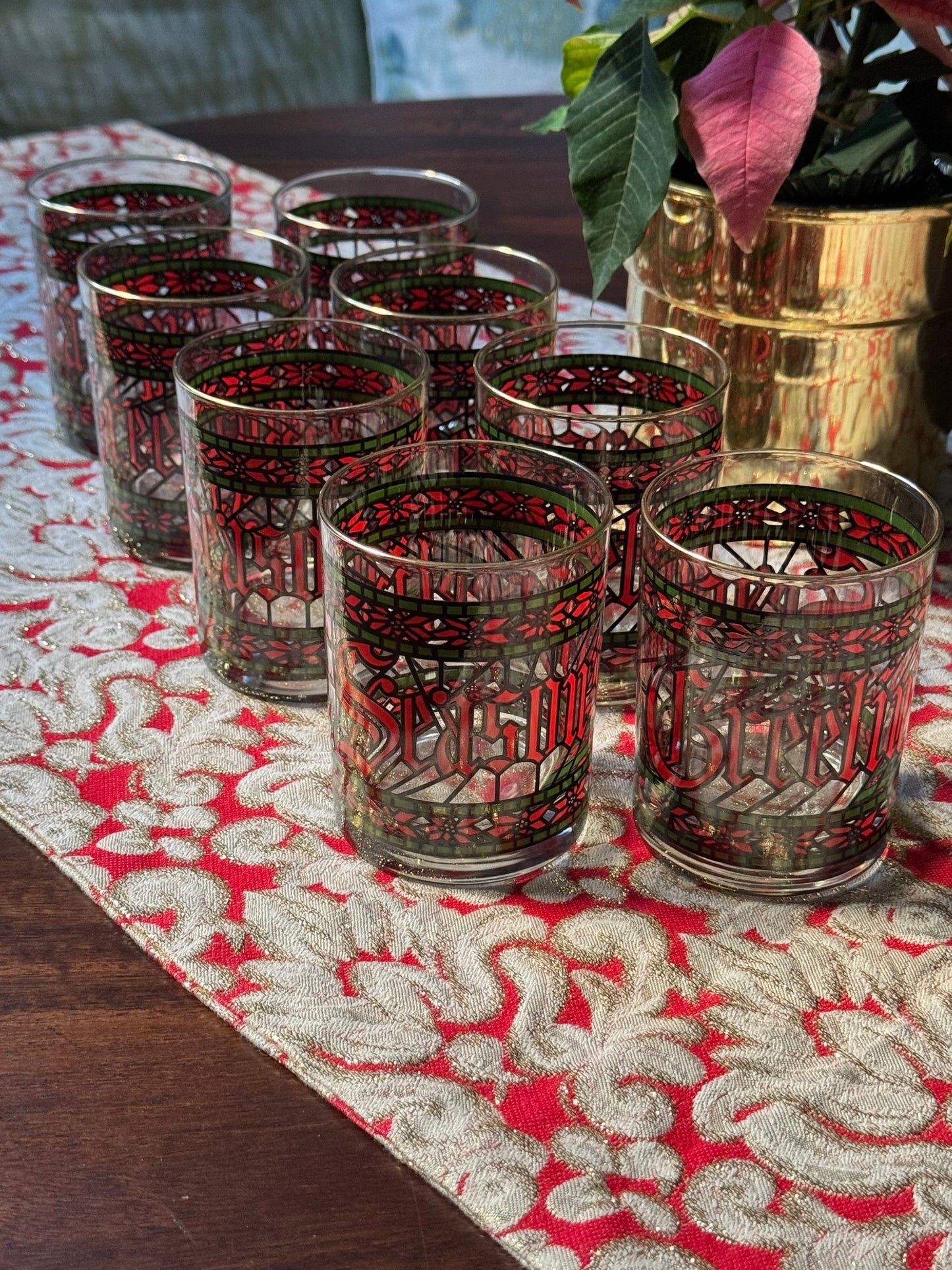 “Season’s Greetings” Rocks Glasses (8)