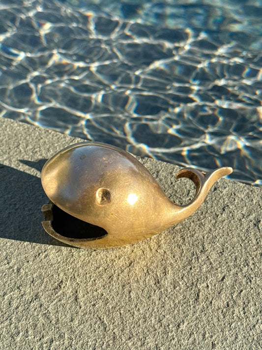 Vintage Brass Whale