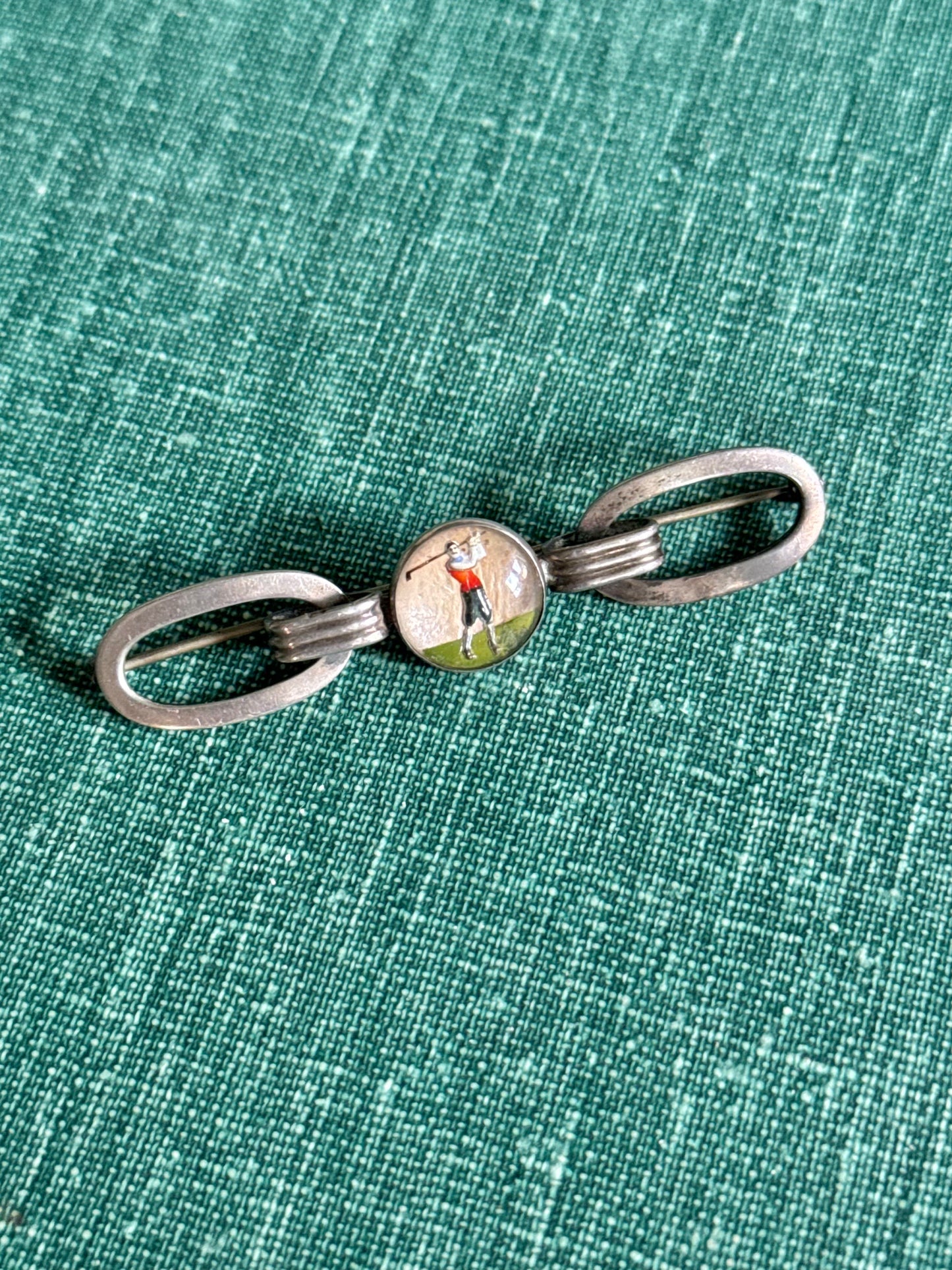 Sterling Golfer Tie Bar