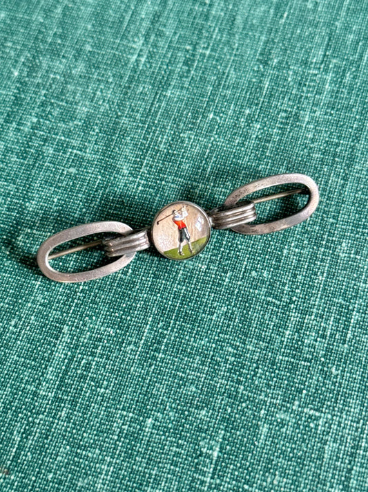 Sterling Golfer Tie Bar