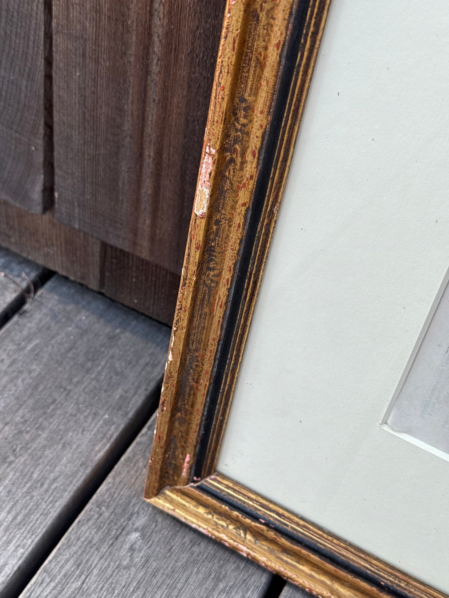 Antique Framed Horse Print