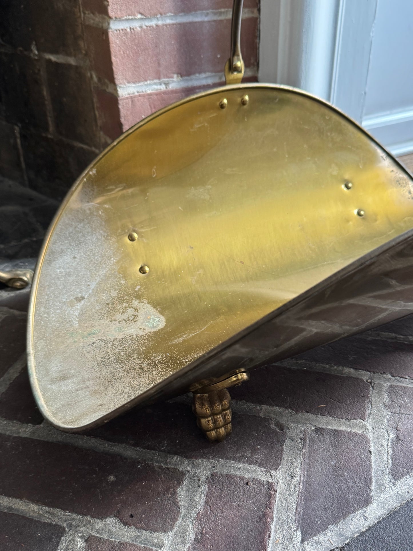 Vintage Brass Firewood Holder
